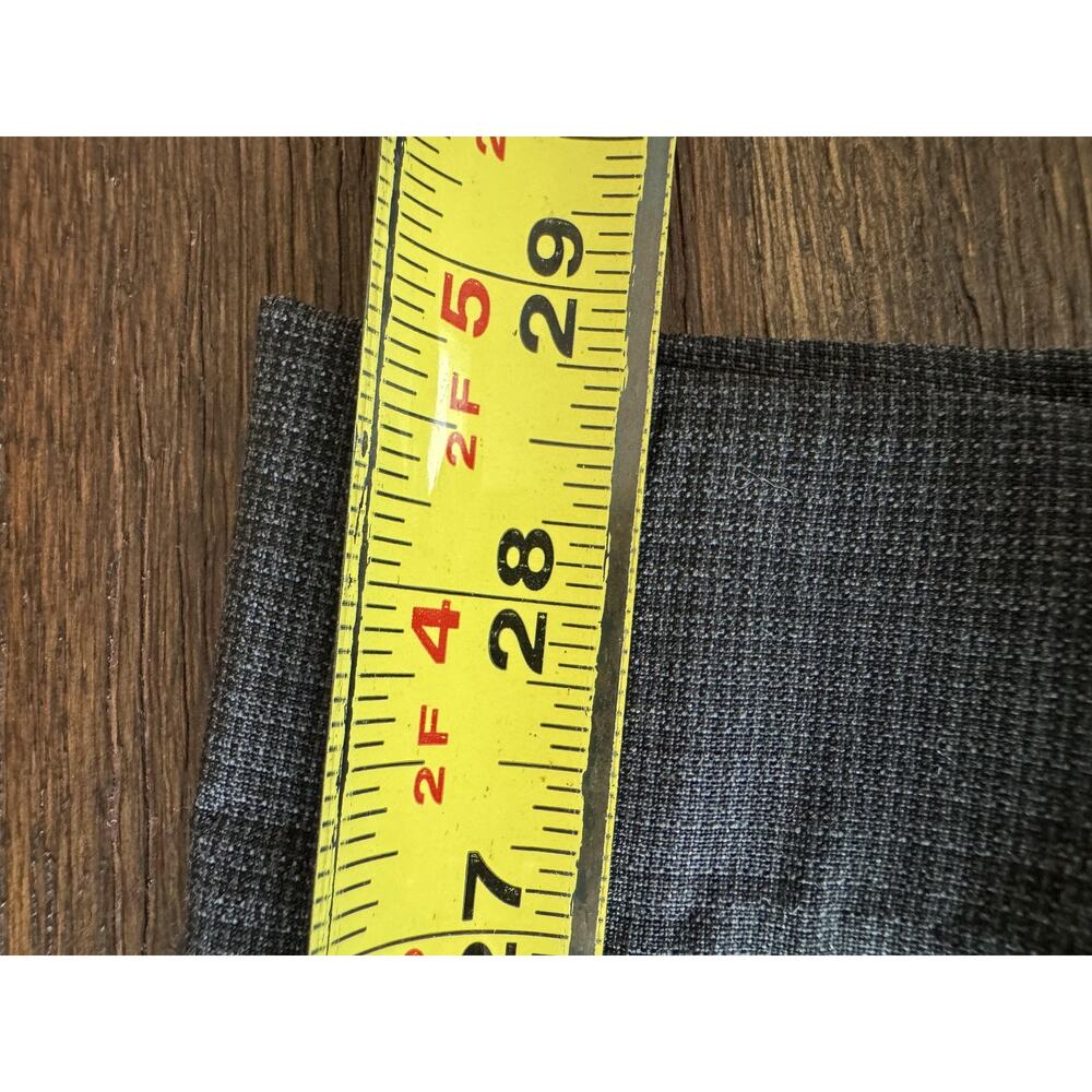Santorelli Pants Mens 38x29 Gray Check Dress Slacks 100% Virgin Wool Italy - Picture 9 of 11